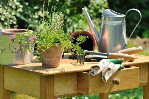 Charity donation and reuse of garden items from a local project