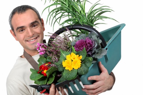 Green waste and garden debris ready for removal